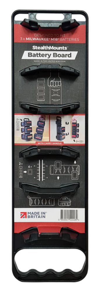 StealthMounts Milwaukee M18 Battery Holder Board with Handle – MetalmarkInc