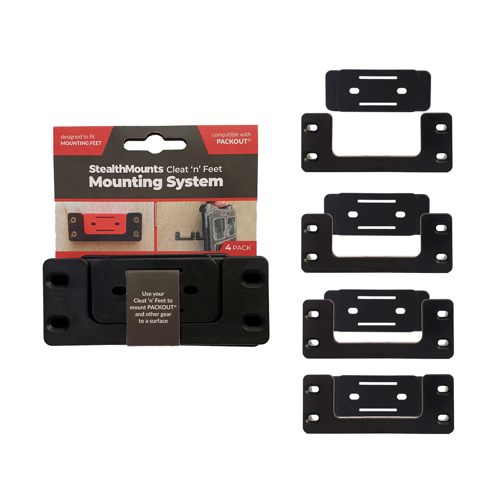 StealthMounts Packout Mounting Cleats 6 Pack | Milwaukee Packout Cleats |  Milwaukee Packout Mounting Cleats | Milwaukee Packout Mount | Milwaukee