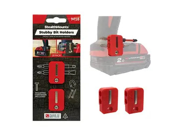 StealthMounts Stubby Magnetic Bit Holder for Milwaukee M18 Tools