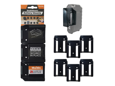 StealthMounts Battery Mounts for Stanley Fat Max, Black & Decker & Porter Cable 18v