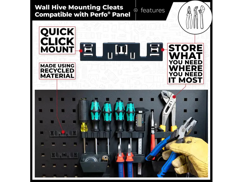 StealthMounts Wall Hive Mounting Cleats Compatible with Perfo Panels