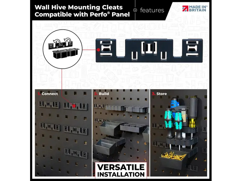 StealthMounts Wall Hive Mounting Cleats Compatible with Perfo Panels