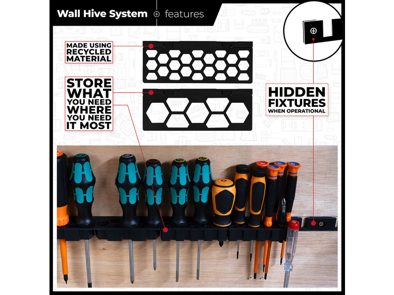 StealthMounts Wall Hive System Screwdriver Rack