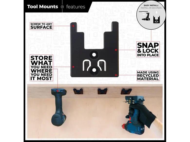 StealthMounts Tool Mounts for Bosch 18v