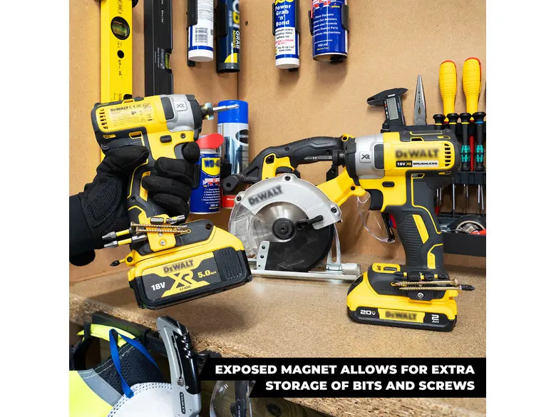 StealthMounts Stubby Magnetic Bit Holder for Dewalt XR & Flaxvolt Tools