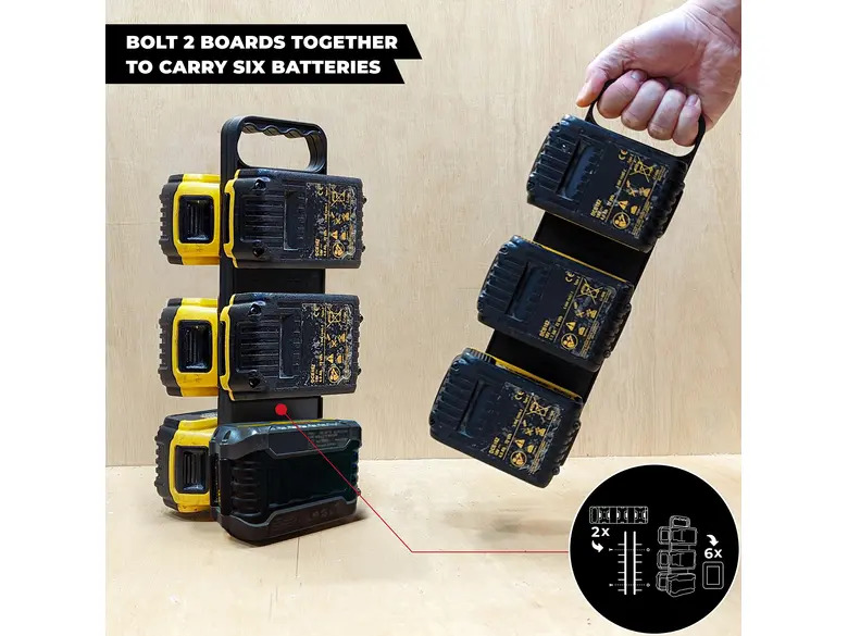 StealthMounts Battery Board with Handle For DeWalt