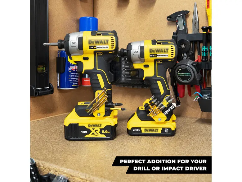 StealthMounts 45° & 90° Magnetic Bit Holder for Dewalt XR & Flexvolt Tools