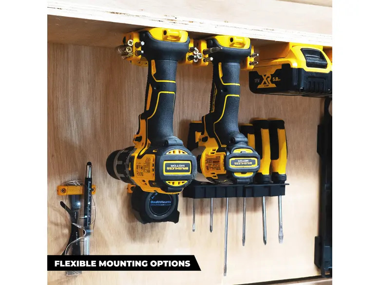 StealthMounts Tool Mounts for Dewalt 18v/20v & Flexvolt