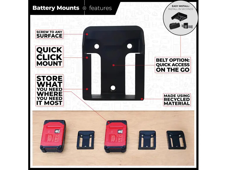 StealthMounts Battery Mounts for Einhell 18v