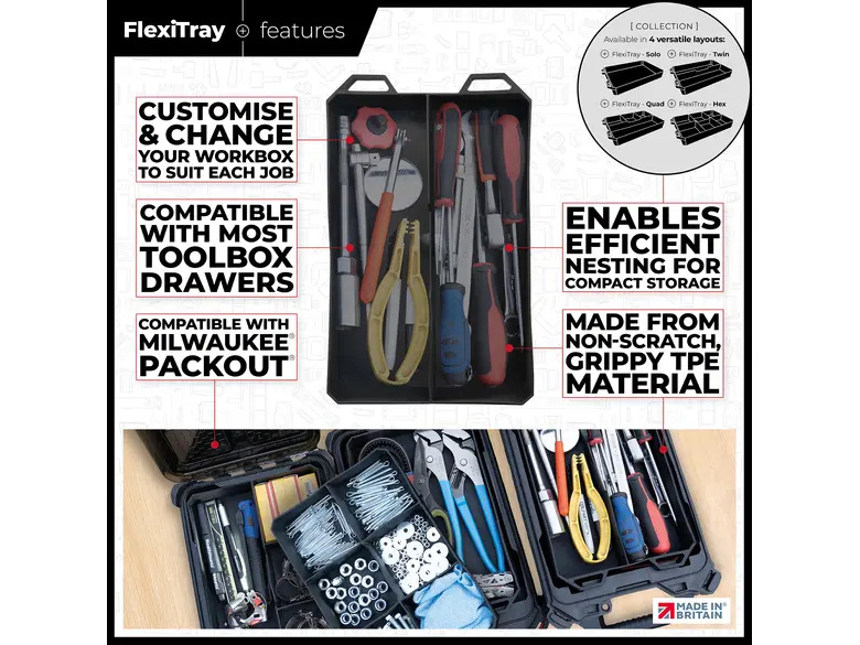 StealthMounts BLACK Double FlexiTray 