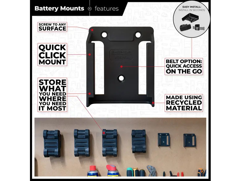 StealthMounts Battery Mounts for Hilti Nuron 22v