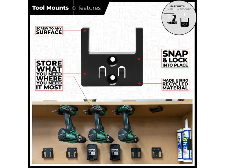 StealthMounts Tool Mounts for HiKOKI / Hitachi / Metabo HPT