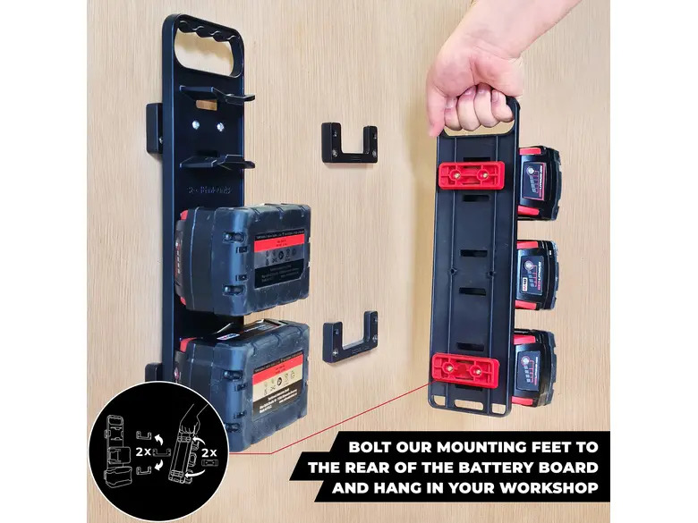 StealthMounts Battery Board with Handle for Milwaukee M18