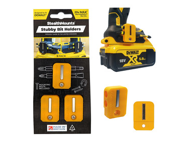 StealthMounts Stubby Magnetic Bit Holder for Dewalt XR & Flaxvolt Tools