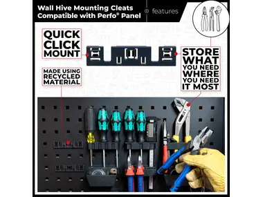 StealthMounts Wall Hive Mounting Cleats Compatible with Perfo Panels