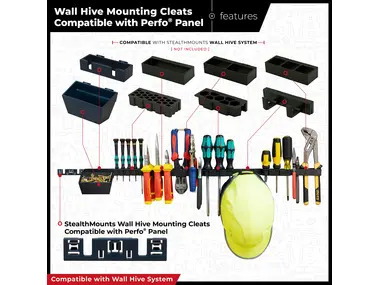 StealthMounts Wall Hive Mounting Cleats Compatible with Perfo Panels