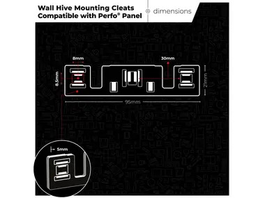 StealthMounts Wall Hive Mounting Cleats Compatible with Perfo Panels