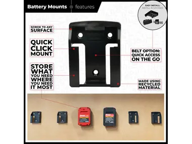 StealthMounts Battery Mounts for Bauer 20v 