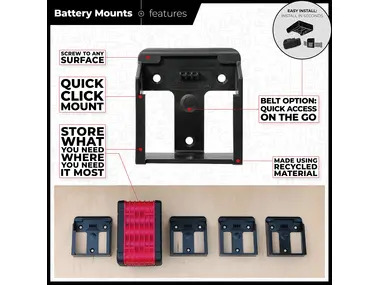 StealthMounts Battery Mounts for Bosch 18v