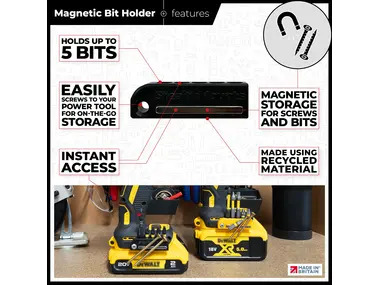 StealthMounts Magnetic Bit Holder for Dewalt XR & Flexvolt Tools