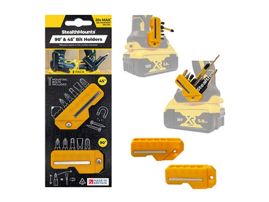 StealthMounts 45° & 90° Magnetic Bit Holder for Dewalt XR & Flexvolt Tools