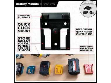 StealthMounts Battery Mounts for DeWalt 20v