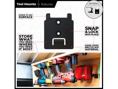 StealthMounts Tool Mounts for Dewalt 18v/20v & Flexvolt