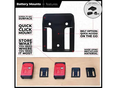 StealthMounts Battery Mounts for Einhell 18v