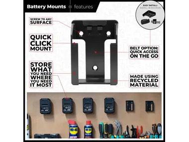 StealthMounts Battery Mounts for Erbauer 18v