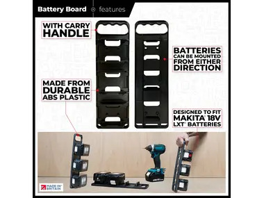 StealthMounts Battery Board with Handle Makita 18v LXT 
