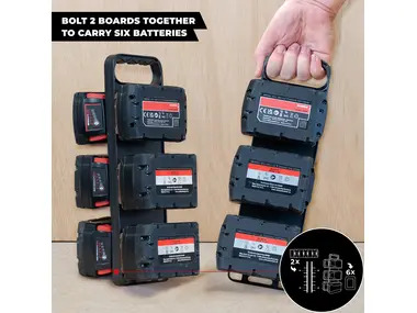 StealthMounts Battery Board with Handle for Milwaukee M18