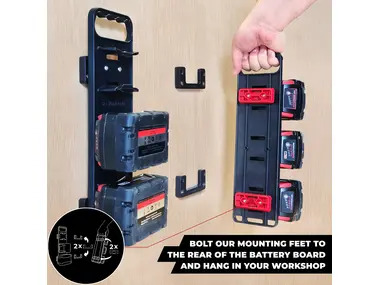 StealthMounts Battery Board with Handle for Milwaukee M18