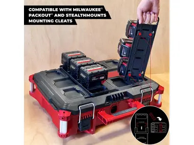 StealthMounts Battery Board with Handle and Feet for Milwaukee M18