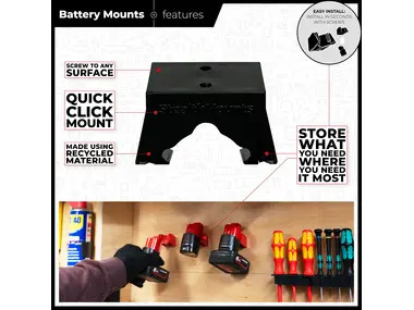StealthMounts Battery Mounts for Milwaukee M12